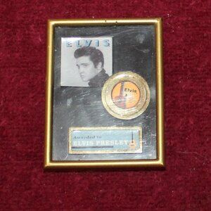 Elvis Presley Collectible Souvenir Gold Record Miniature